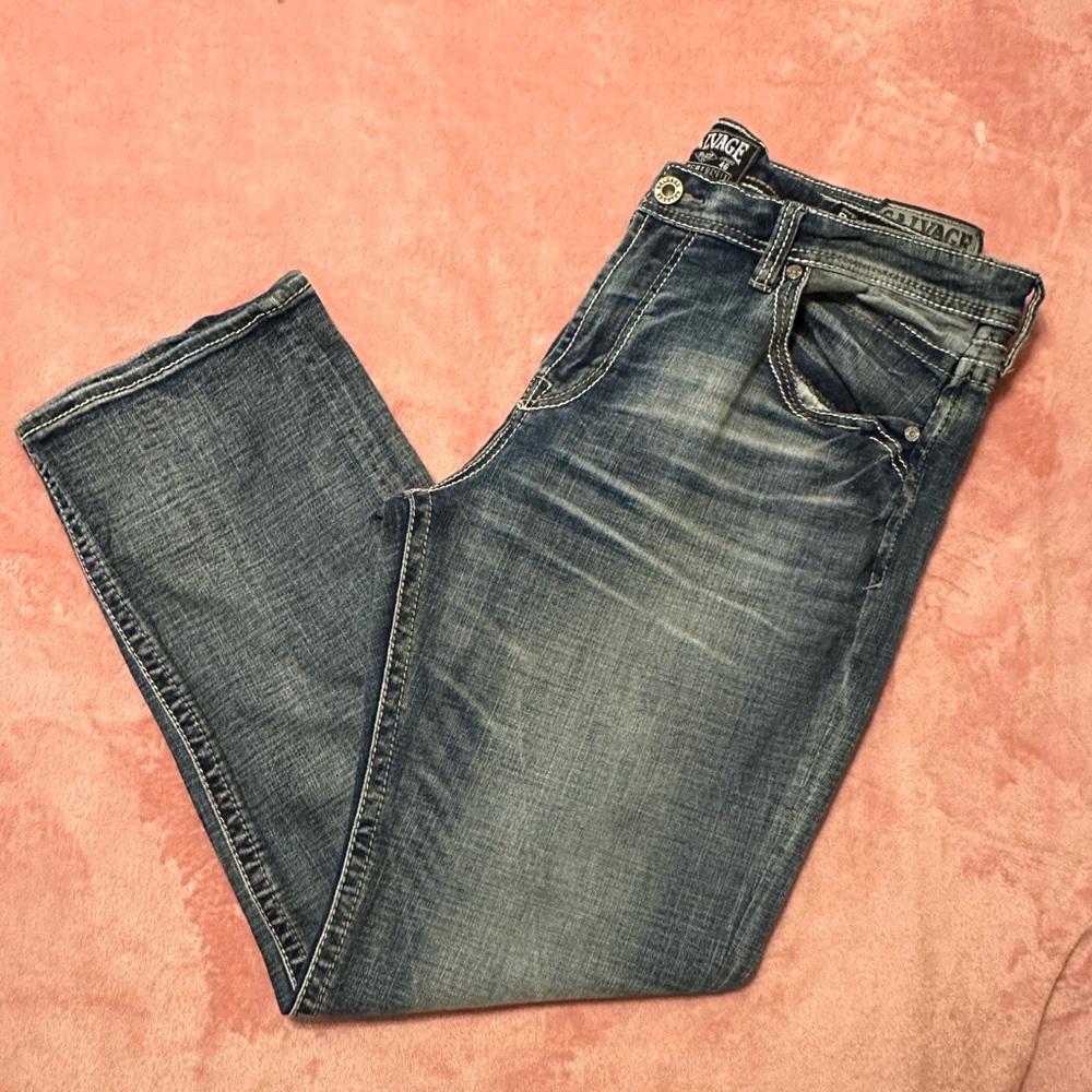 Salvage Supply Co. Men’s Jeans Anarchy Relaxed Straight 38R